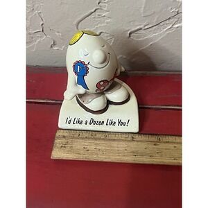 Vintage "I'd Like A Dozen Like You" Anthropomorphic Egg Person Statue, 1st Place